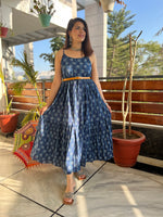 Blue Floral Printed Cami Dress