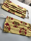 whl Printed Yellow Up-cycled Cotton Masks