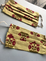 whl Printed Yellow Up-cycled Cotton Masks