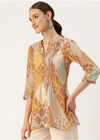 Jodhpur Ethnic Print Mandarin Collar Top